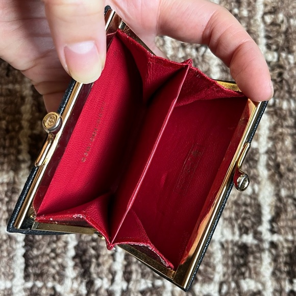 GUCCI GG Vintage Leather Coin Purse Mini Small Interlock Black Wallet - Picture 6 of 10